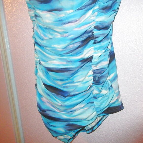 Great Lengths Making Waves Swimsuit 18 One Piece Long Torso Tummy Slimmer Vacay - Picture 5 of 13